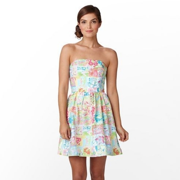 LILLY PULITZER Lottie State of Mind Patchwork Dres - Picture 1 of 12